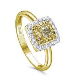 Кольцо из лимонного золота KABAROVSKY K1-2726/3-10900 с бриллиантом K1-2726/3-10900 фото