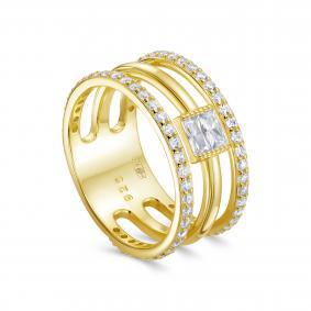 Серебряное кольцо KABAROVSKY K1-7023-7987 с фианитом K1-7023-7987 фото