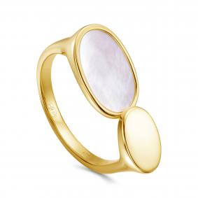 Кольцо из лимонного серебра KABAROVSKY K1-7035-6287 с перламутром K1-7035-6287 фото