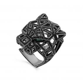 Серебряное кольцо KABAROVSKY K1-9010-0189 с фианитом и эмалью K1-9010-0189 фото