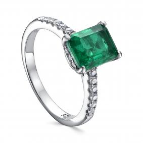 Серебряное кольцо KABAROVSKY K1-9039-60400 с фианитом и алпанитом K1-9039-60400 фото