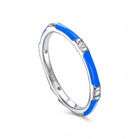 Серебряное кольцо KABAROVSKY K1-9104-7905 с фианитом и эмалью K1-9104-7905 фото