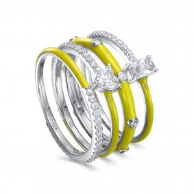 Серебряное кольцо KABAROVSKY K1-9200-7912 с фианитом и эмалью K1-9200-7912 фото