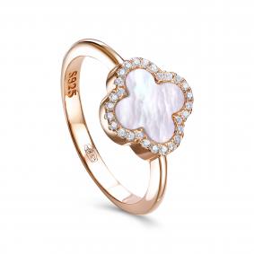 Серебряное кольцо KABAROVSKY K1-9209-6280 с фианитом и перламутром K1-9209-6280 фото