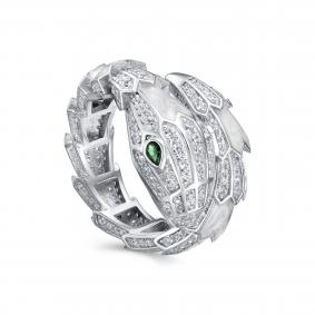 Серебряное кольцо Символ года Змея KABAROVSKY с фианитом K1-9260-7945 K1-9260-7945 фото