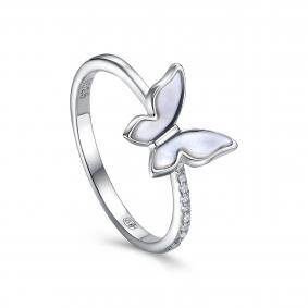 Серебряное кольцо KABAROVSKY K1-9263-6200 с фианитом и перламутром K1-9263-6200 фото