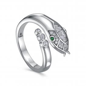 Серебряное кольцо Символ года Змея KABAROVSKY с фианитом K1-9277-40400 K1-9277-40400 фото