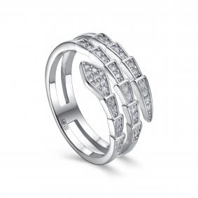 Серебряное кольцо Символ года Змея KABAROVSKY с фианитом K1-9299-7900 K1-9299-7900 фото