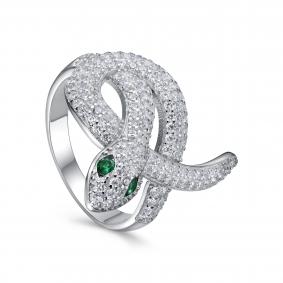 Серебряное кольцо Символ года Змея KABAROVSKY с фианитом K1-9303-40400 K1-9303-40400 фото