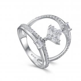 Серебряное кольцо KABAROVSKY с танцующим фианитом K1-9308-7900 K1-9308-7900 фото