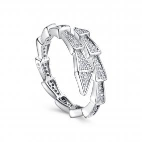 Серебряное кольцо  Символ года Змея KABAROVSKY с фианитом K1-9310-7900 K1-9310-7900 фото