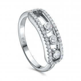 Серебряное кольцо KABAROVSKY с подвижным фианитом K1-9340-7900 K1-9340-7900 фото