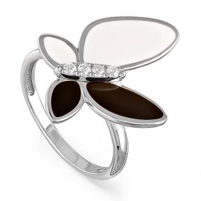 Серебряное кольцо KABAROVSKY K11-009-7901 с фианитом и эмалью K11-009-7901 фото