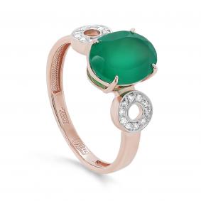 Золотое кольцо KABAROVSKY K11-01375-1900 с бриллиантом и ониксом K11-01375-1900 фото