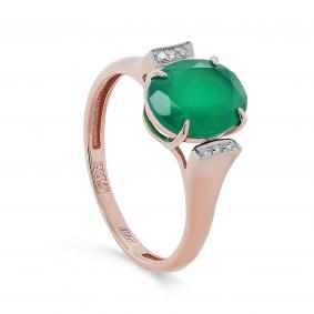 Золотое кольцо KABAROVSKY K11-01376-1900 с бриллиантом и ониксом K11-01376-1900 фото