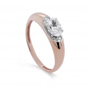 Золотое кольцо KABAROVSKY с алмазанитом и фианитом swarovski K11-01425-20000 K11-01425-20000 фото