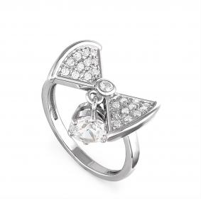 Серебряное кольцо KABAROVSKY с подвижным фианитом K11-055-7900 K11-055-7900 фото