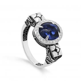 Кольцо из белого золота KABAROVSKY с бриллиантом и кианитом K11-11364-9889 K11-11364-9889 фото