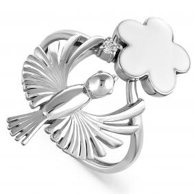 Серебряное кольцо KABAROVSKY K11-119-8110 с фианитом и эмалью K11-119-8110 фото