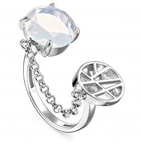 Серебряное кольцо KABAROVSKY K11-167-60000 с фианитом и алпанитом K11-167-60000 фото