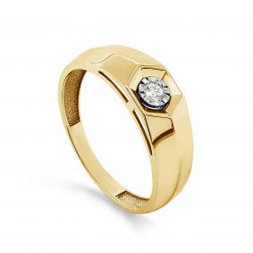 Кольцо из лимонного золота KABAROVSKY K11-21497-1000 с бриллиантом K11-21497-1000 фото