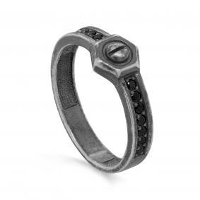 Кольцо из черненого серебра KABAROVSKY K11-283-31083 с фианитом K11-283-31083 фото