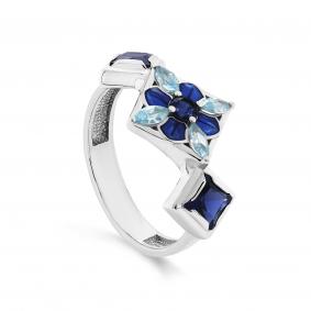 Серебряное кольцо KABAROVSKY K11-317-0107 с фианитом и эмалью K11-317-0107 фото