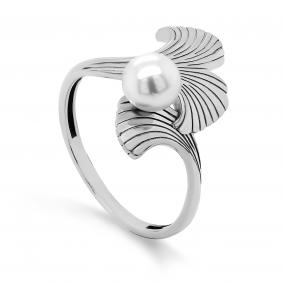 Серебряное кольцо KABAROVSKY K11-406-1500 с жемчугом Swarovski K11-406-1500 фото
