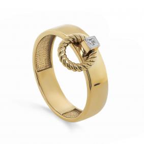 Кольцо из золочёного серебра KABAROVSKY K11-446-7987 с фианитом K11-446-7987 фото