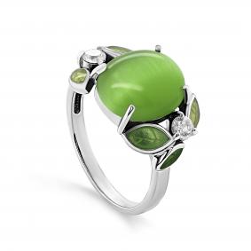 Серебряное кольцо KABAROVSKY с фианитом и улекситом K11-543-22113 K11-543-22113 фото