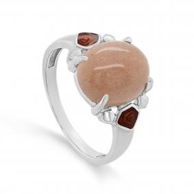 Серебряное кольцо KABAROVSKY с солнечным камнем и эмалью K11-544-20523 K11-544-20523 фото