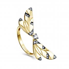 Кольцо из лимонного серебра KABAROVSKY K11-680-7981 с фианитом K11-680-7981 фото