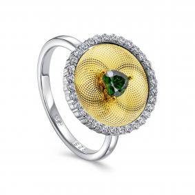 Кольцо из лимонного серебра KABAROVSKY K11-7005-41487 с фианитом K11-7005-41487 фото