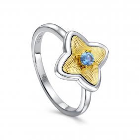 Кольцо из лимонного серебра KABAROVSKY K11-7006-40187 с фианитом K11-7006-40187 фото