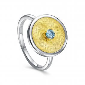 Кольцо из лимонного серебра KABAROVSKY K11-7007-40187 с фианитом K11-7007-40187 фото