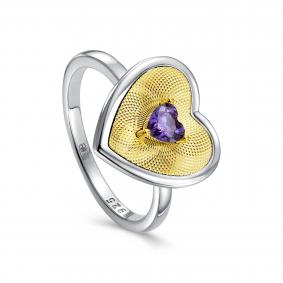 Кольцо из лимонного серебра KABAROVSKY K11-7008-40287 с фианитом K11-7008-40287 фото