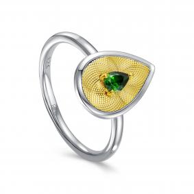 Кольцо из лимонного серебра KABAROVSKY K11-7010-41487 с фианитом K11-7010-41487 фото