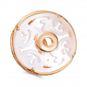 Кольцо из золочёного серебра KABAROVSKY K11-7030-6287 с ониксом и перламутром K11-7030-6287 фото