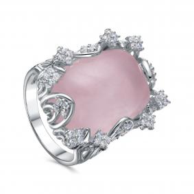 Серебряное кольцо KABAROVSKY K11-7034-9300 с фианитом и кварцем K11-7034-9300 фото