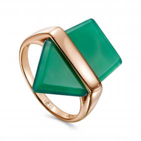 Кольцо из золочёного серебра KABAROVSKY K11-7041-4287 с агатом K11-7041-4287 фото