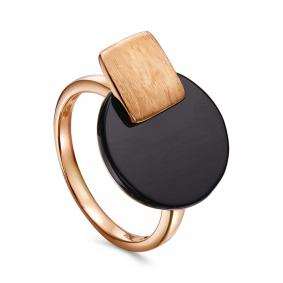 Кольцо из золочёного серебра KABAROVSKY K11-7043-6787 с ониксом K11-7043-6787 фото