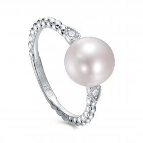Серебряное кольцо KABAROVSKY K11-7063-1500 с фианитом и жемчугом K11-7063-1500 фото