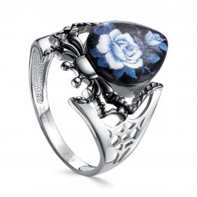 Серебряное кольцо KABAROVSKY K11-730-0043 с эмалью K11-730-0043 фото