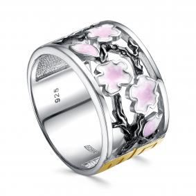 Серебряное кольцо KABAROVSKY K11-762-0081 с эмалью K11-762-0081 фото