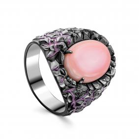 Серебряное кольцо KABAROVSKY K11-799-86211 с фианитом, эмалью и перламутром K11-799-86211 фото