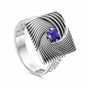 Серебряное кольцо KABAROVSKY K11-825-40102 с фианитом и эмалью K11-825-40102 фото