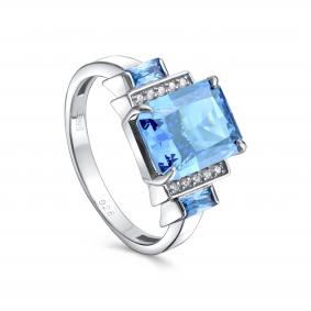 Серебряное кольцо KABAROVSKY с бриллианитом и фианитом K11-829-12700 K11-829-12700 фото