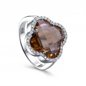 Серебряное кольцо KABAROVSKY K11-9038/2-63300 с фианитом и султанитом K11-9038/2-63300 фото