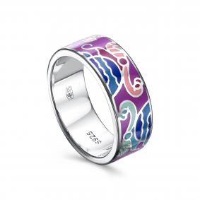 Серебряное кольцо KABAROVSKY K11-9054-0001 с эмалью K11-9054-0001 фото