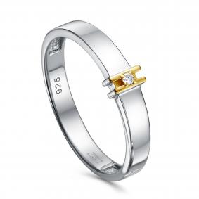 Серебряное кольцо KABAROVSKY K11-949-1087 с бриллиантом K11-949-1087 фото